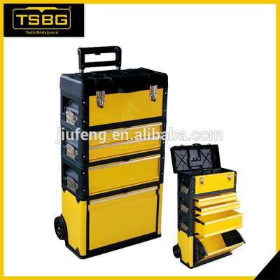 High quality sky blue beautician trolley case