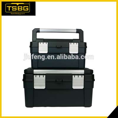 Wholesale products compartment plastic box , aluminum handle tool box